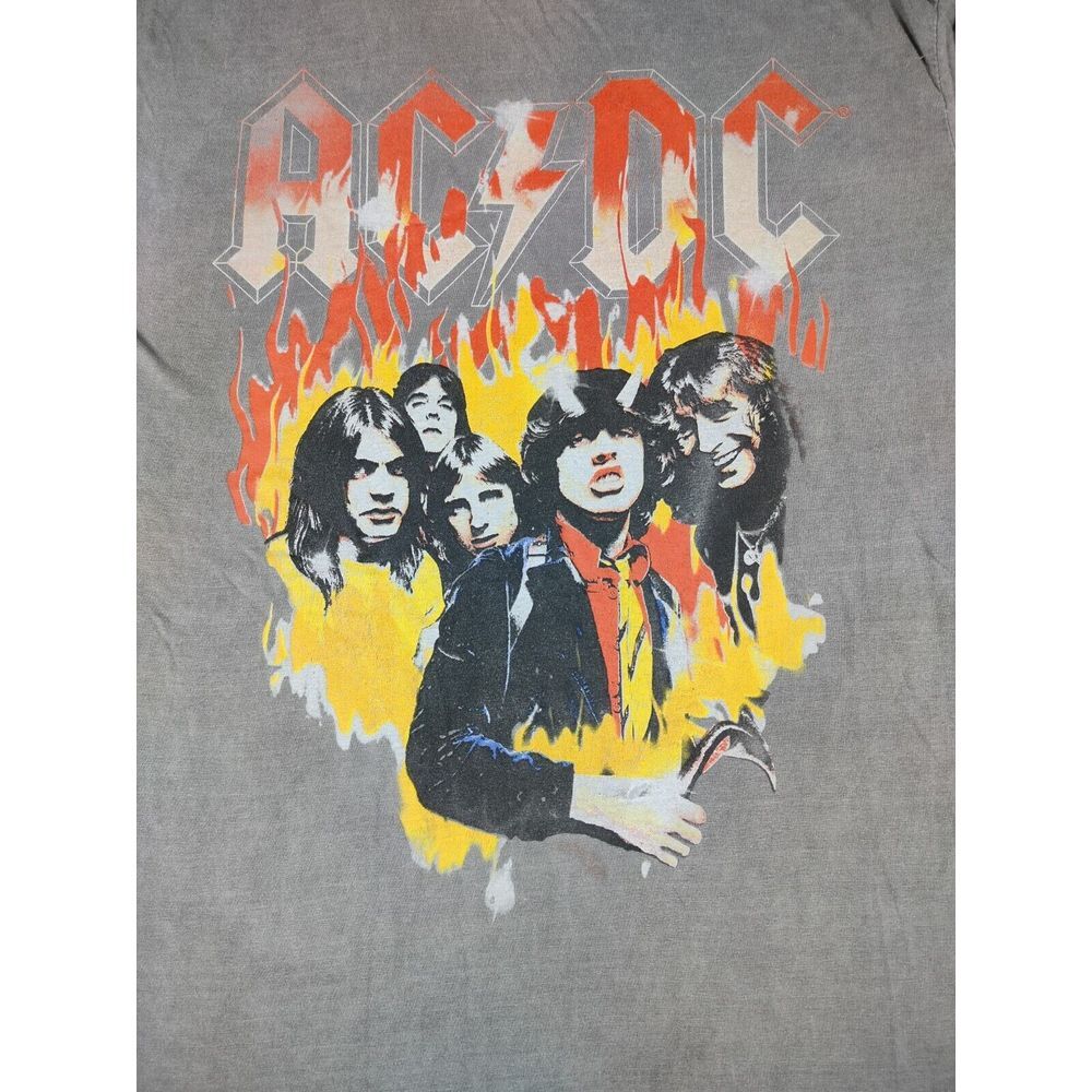 AC/DC T Shirt Mens XL Gray Highway To Hell Rockabilly Grunge Rockandroll  Rocker - Picture 6 of 10